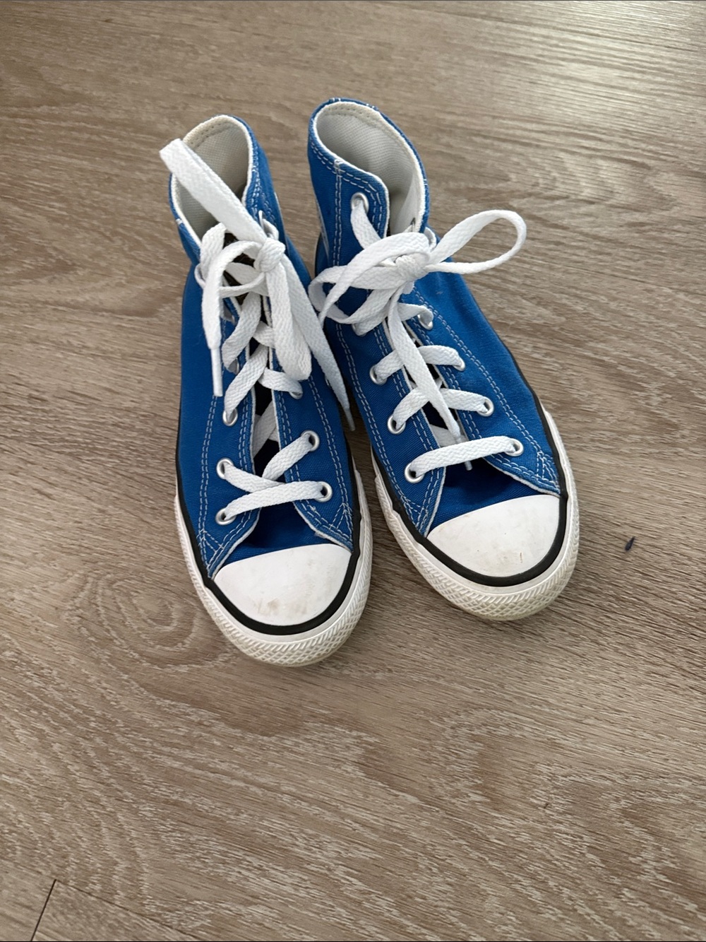Classic High-Top Kids Sneakers in Blue with White Accents